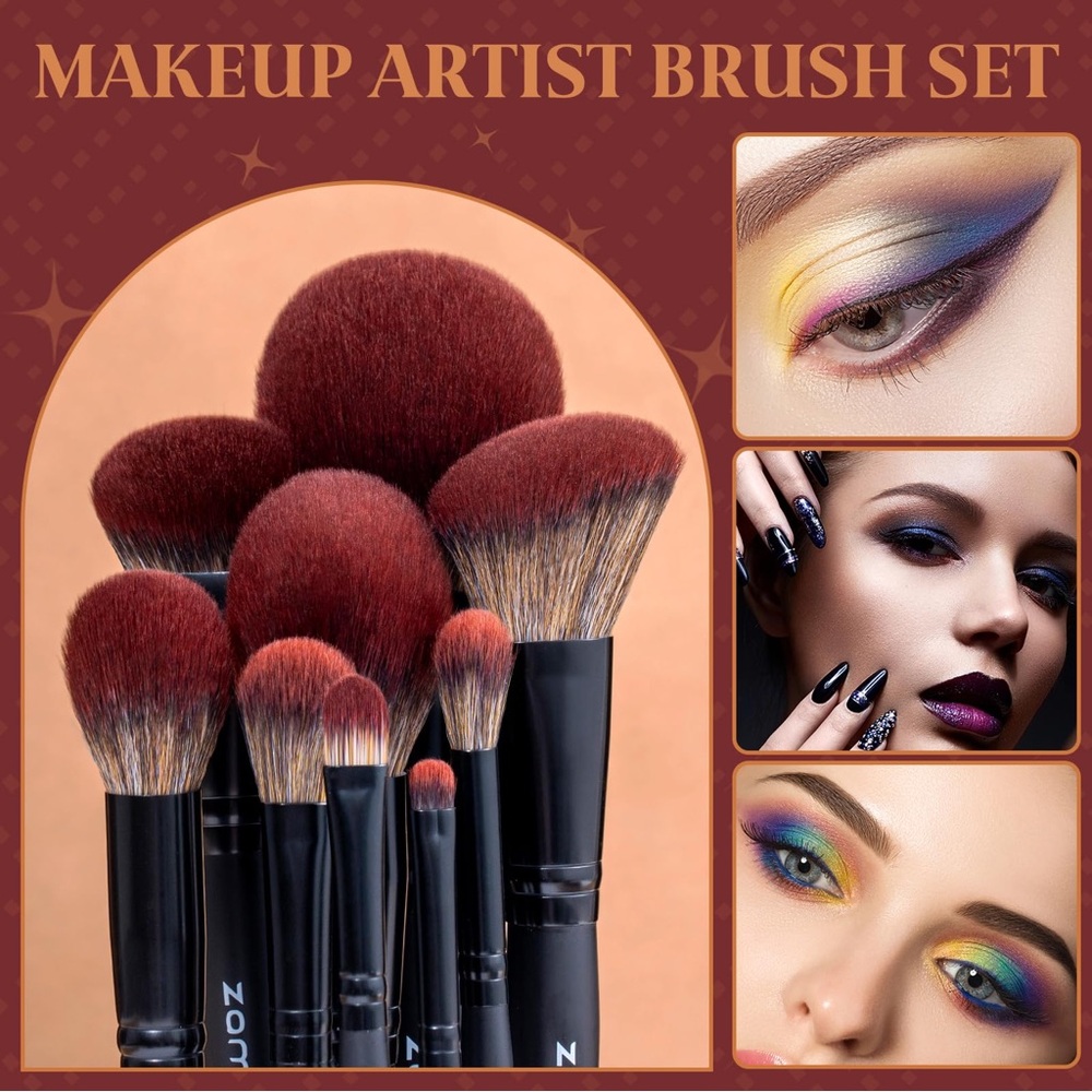 26Pcs Black labeled Makeup Brushes Set Professional, Full Face ULTRA SOFT - Picture 2 of 13
